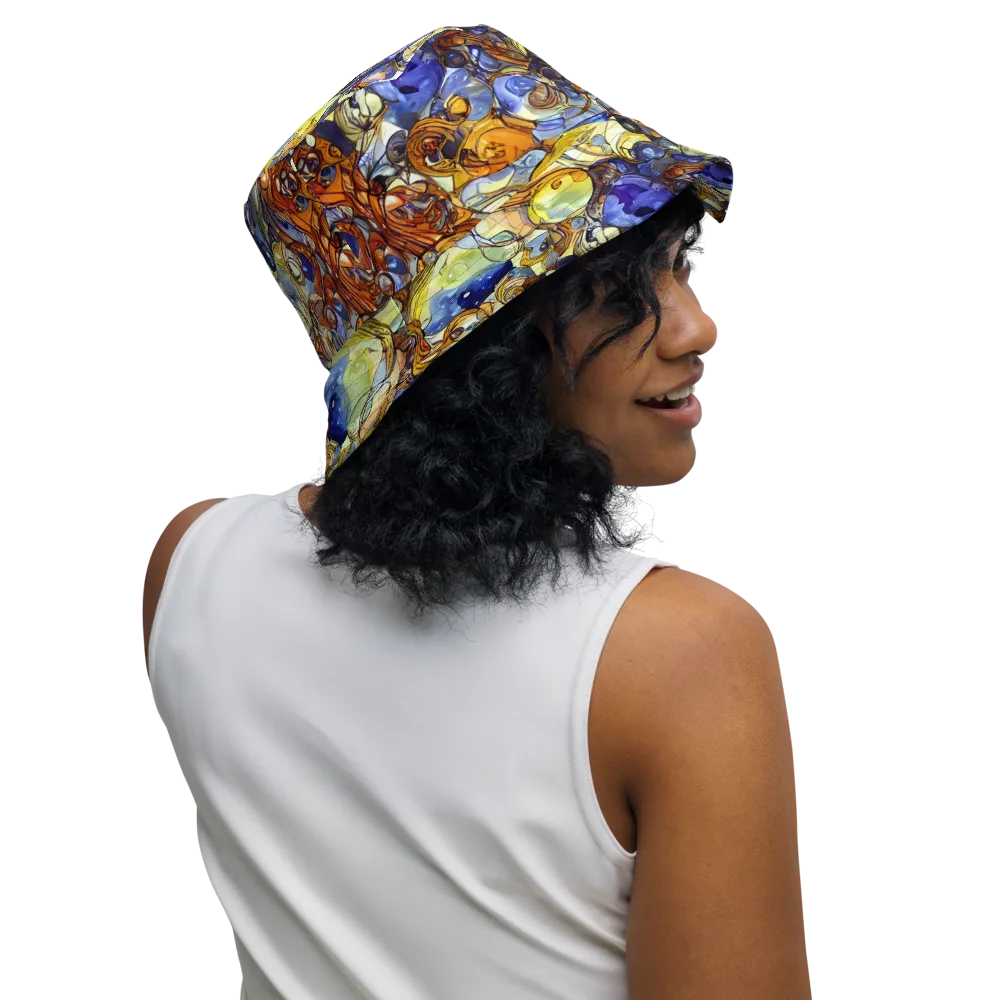 Electric Aquarium on Reversible Bucket Hat — Right Outside