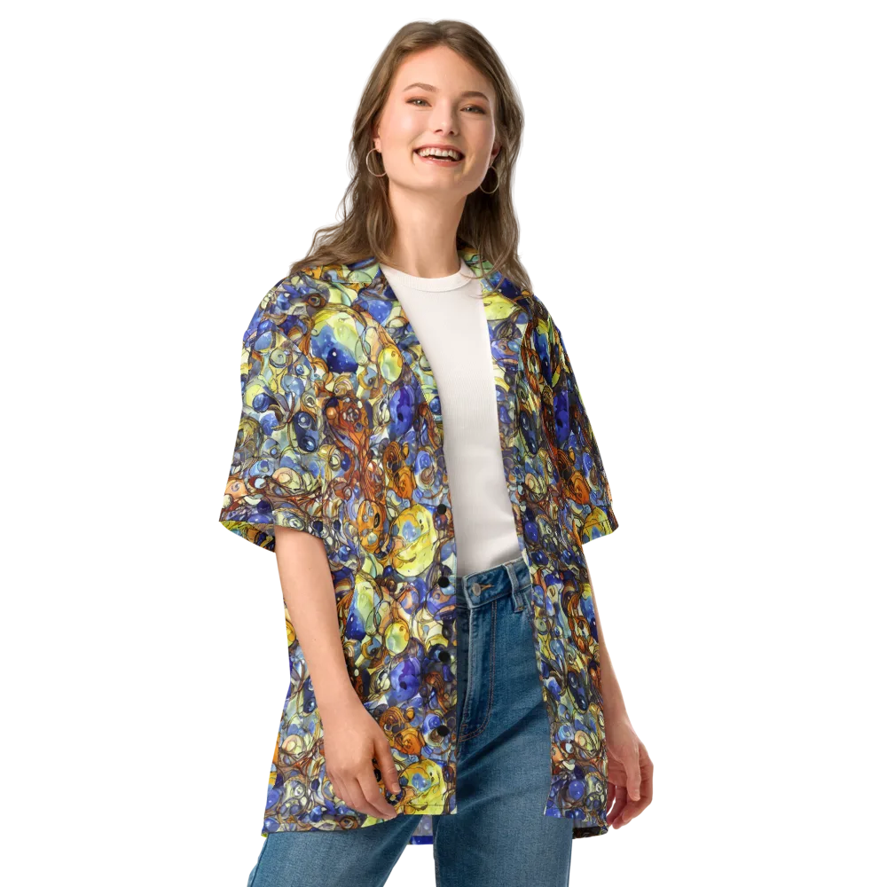 Electric Aquarium on Button Shirt — Front