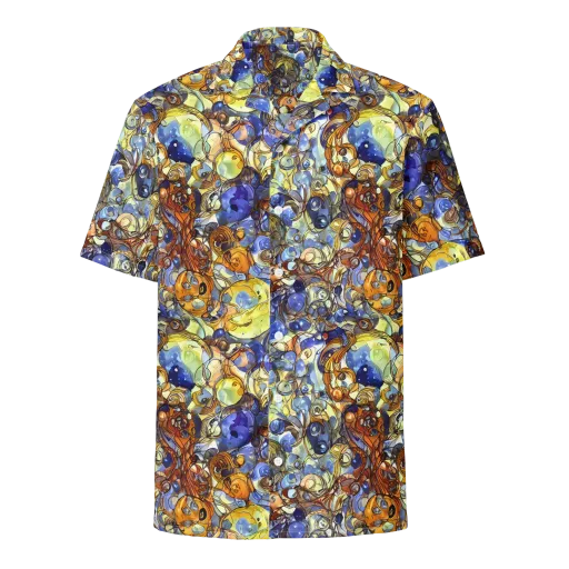 Electric Aquarium on a Button Shirt