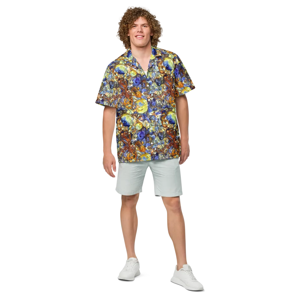 Electric Aquarium on Button Shirt — Front