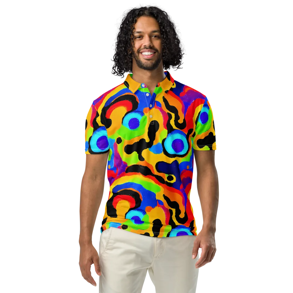Acid Atelier on Men's Slim Fit Polo Shirt — Front