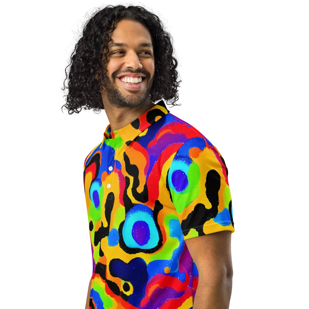 Acid Atelier on Men's Slim Fit Polo Shirt — Left Front