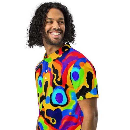 Acid Atelier on a Men's Slim Fit Polo Shirt