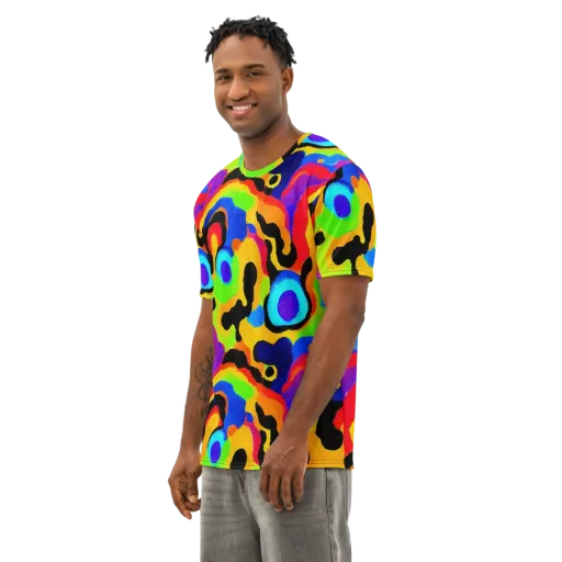 Acid Atelier on a Men's Cotton Crew Neck T-Shirt
