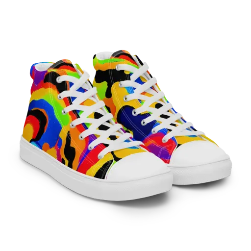 Acid Atelier on a Men's High Top Canvas Shoes