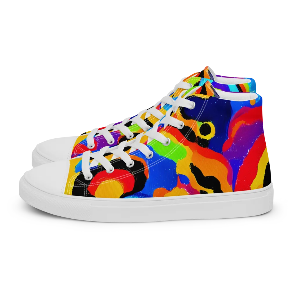 Acid Atelier on Men's High Top Canvas Shoes — Left