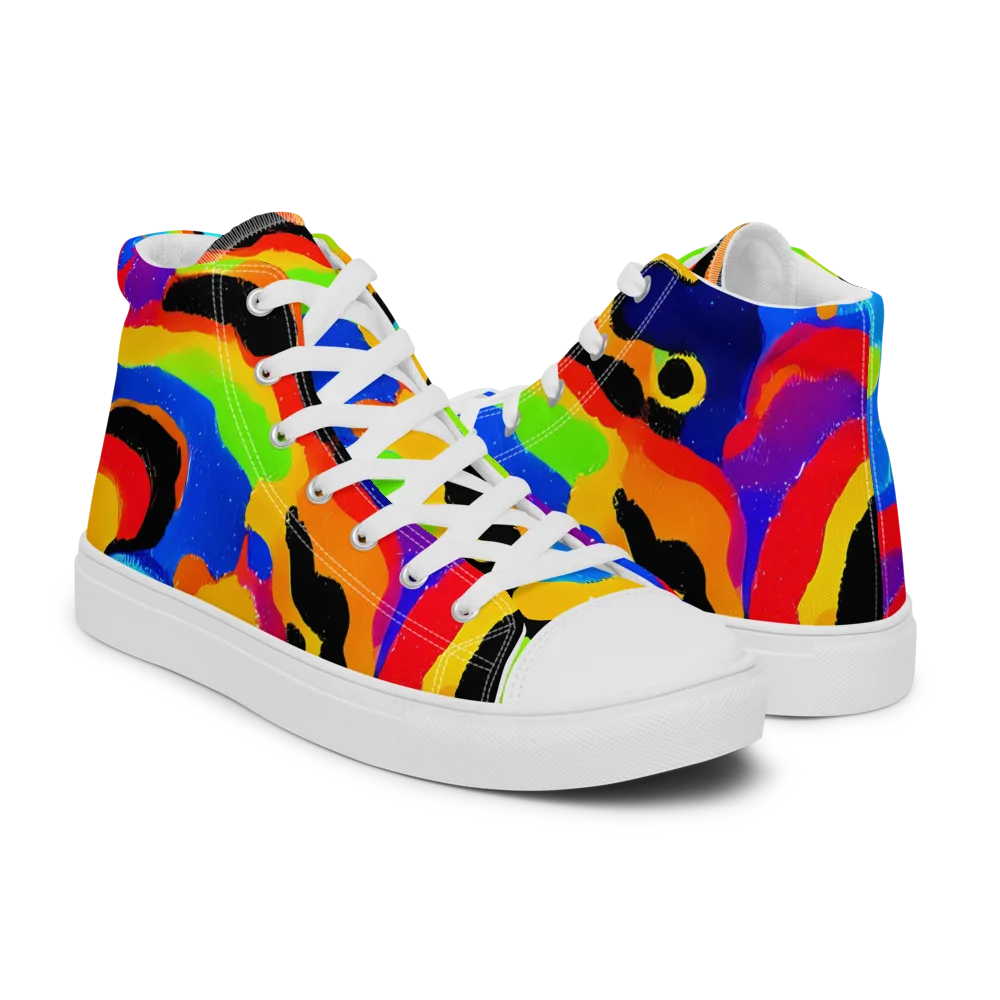 Acid Atelier on Men's High Top Canvas Shoes — Right