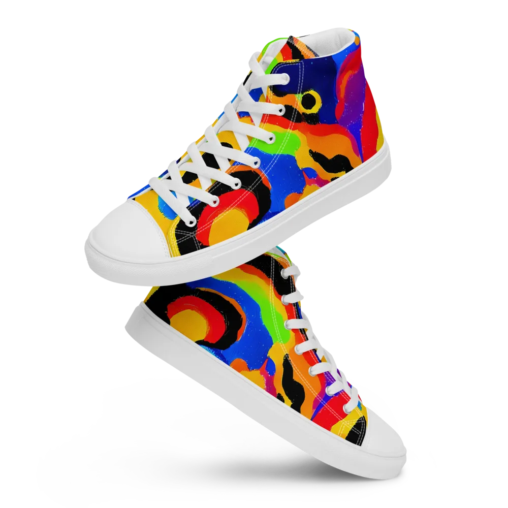 Acid Atelier on Men's High Top Canvas Shoes — Front