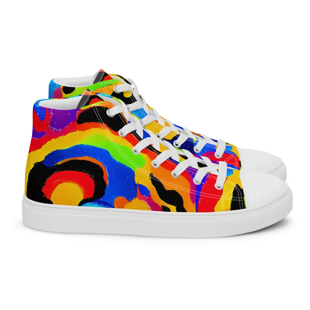 Acid Atelier on Women's High Top Canvas Shoes — Right