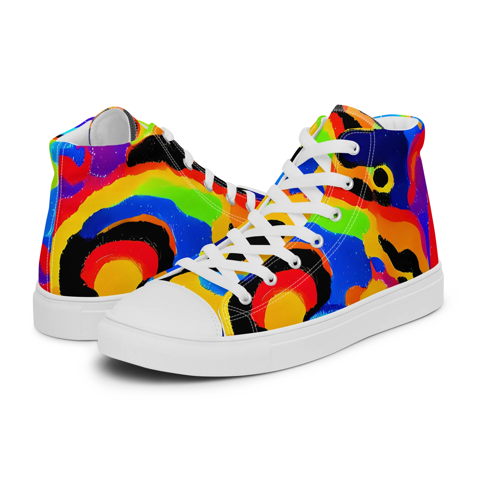Acid Atelier on Women's High Top Canvas Shoes — Left