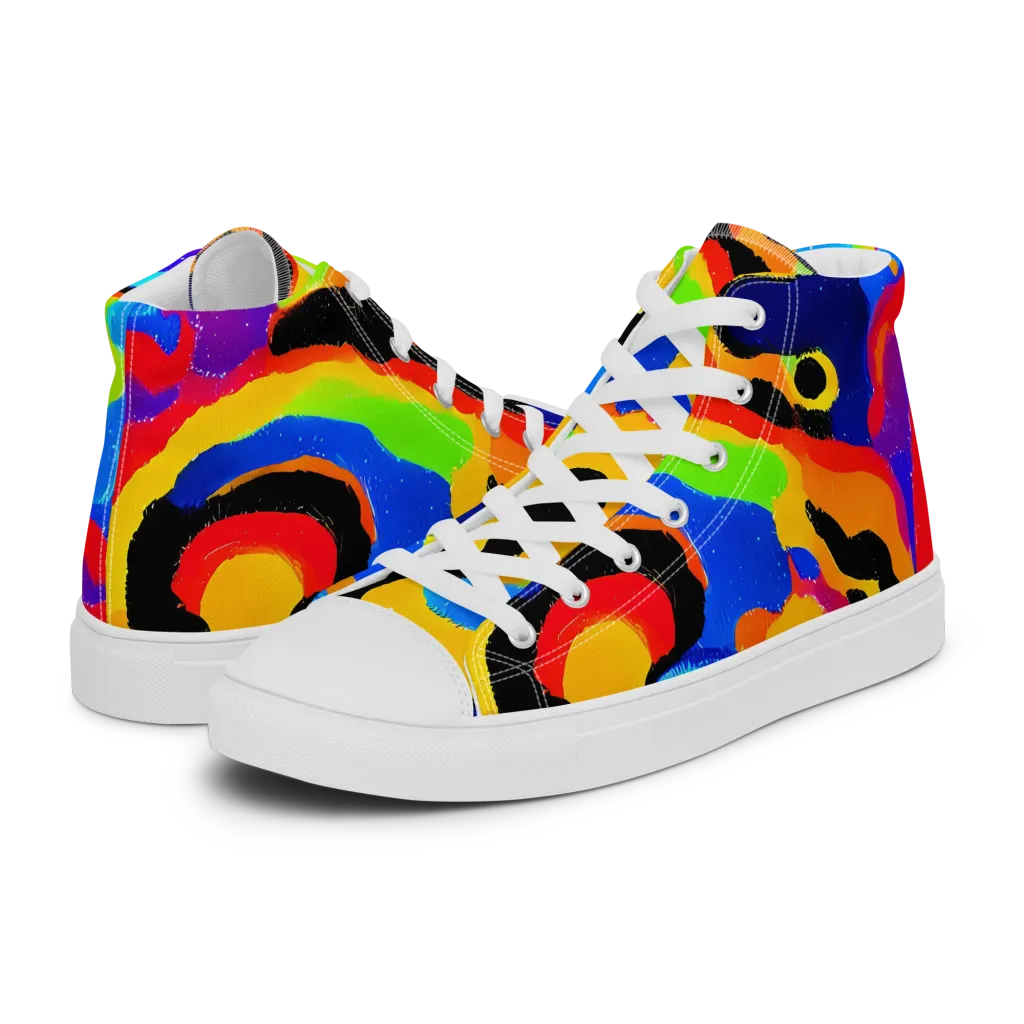 Acid Atelier on Women's High Top Canvas Shoes — Left