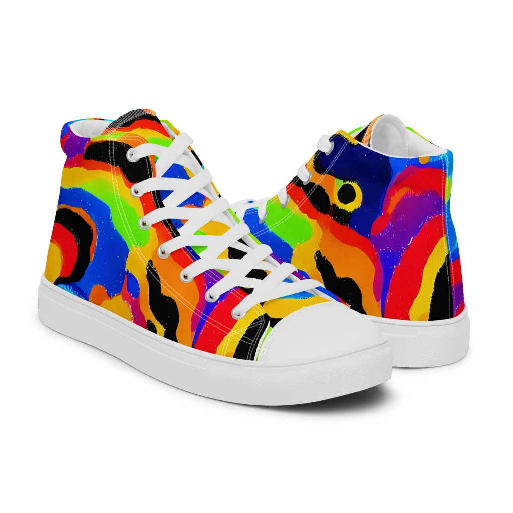 Acid Atelier on Women's High Top Canvas Shoes — Right