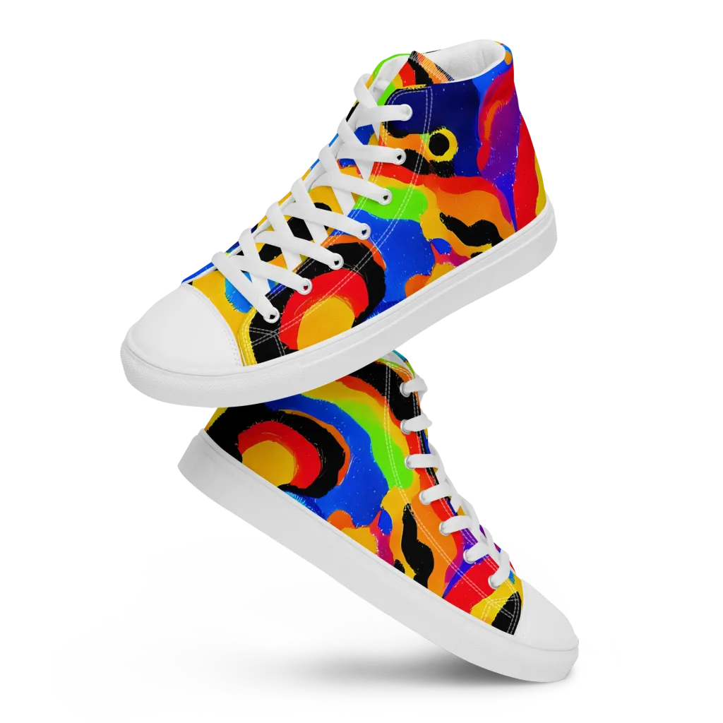 Acid Atelier on Women's High Top Canvas Shoes — Front