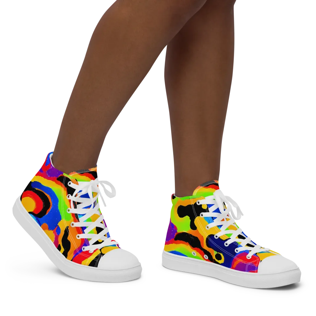 Acid Atelier on Women's High Top Canvas Shoes — Right