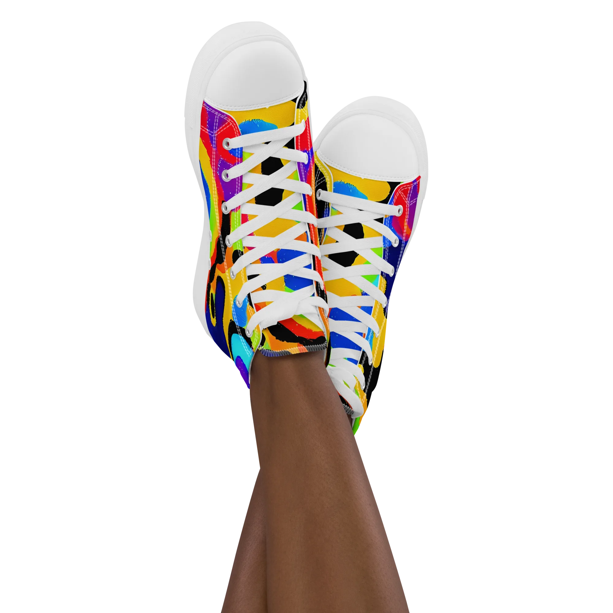 Acid Atelier on Women's High Top Canvas Shoes — Front