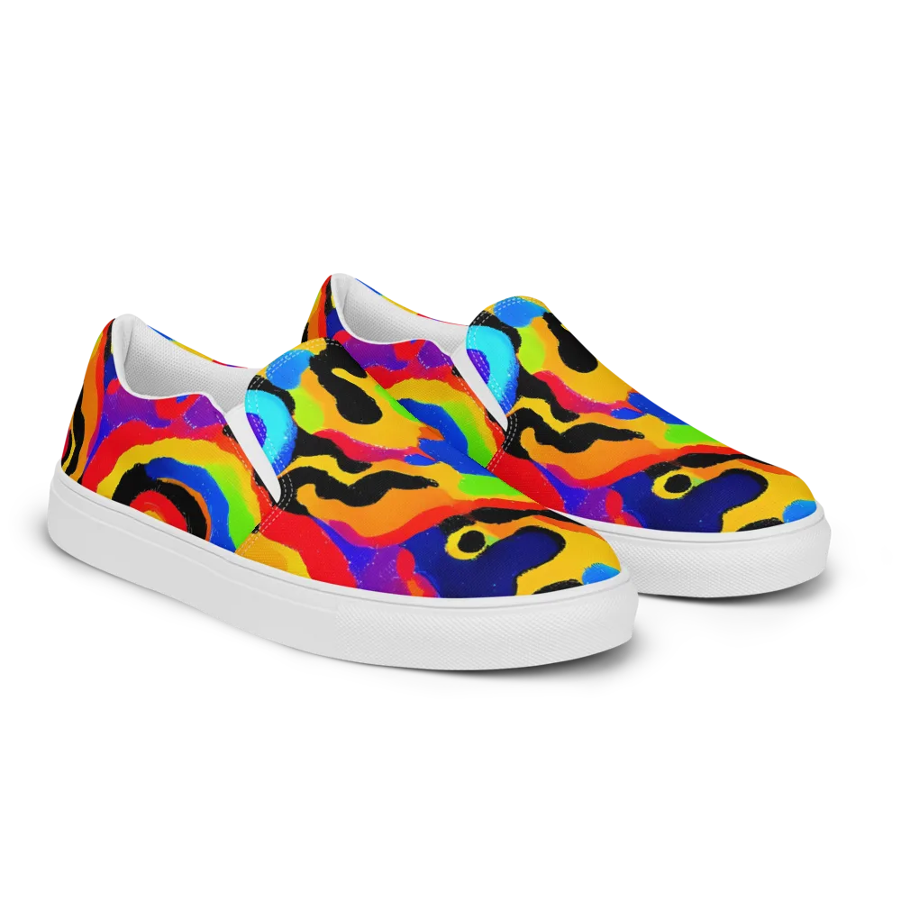 Acid Atelier on Men's Slip-On Canvas Shoes — Right Front