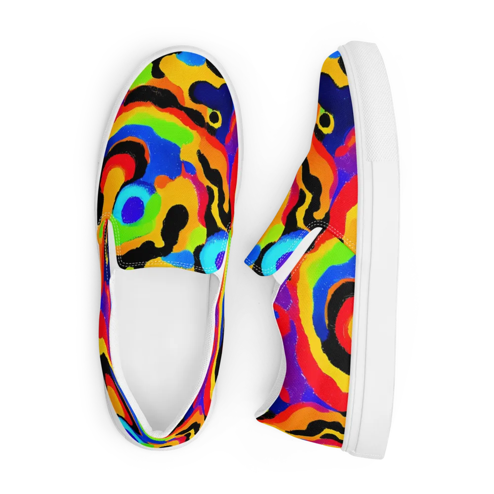 Acid Atelier on Men's Slip-On Canvas Shoes — Front
