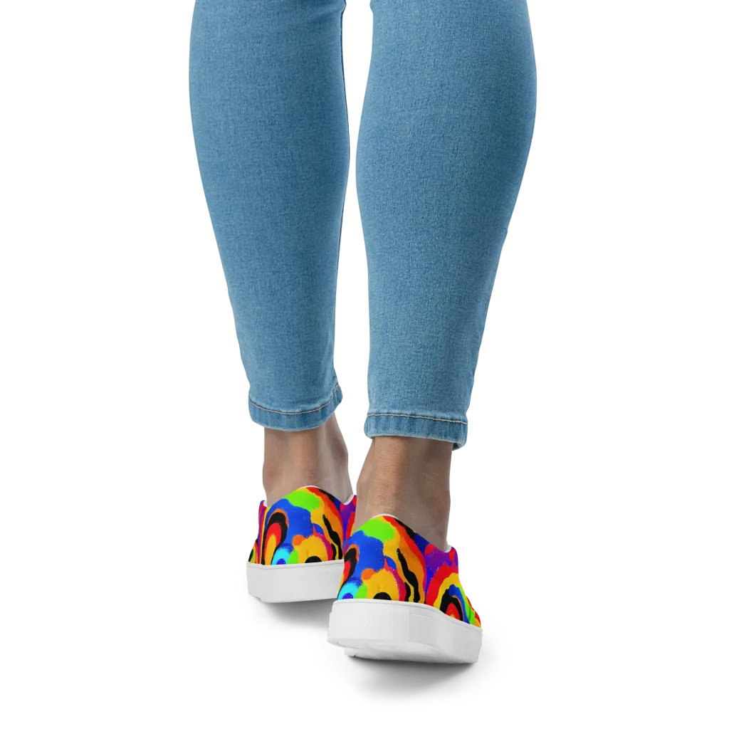 Acid Atelier on Women's Slip-On Canvas Shoes — Back
