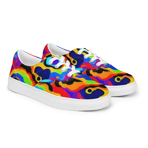 Acid Atelier on a Men's Lace-Up Canvas Shoes