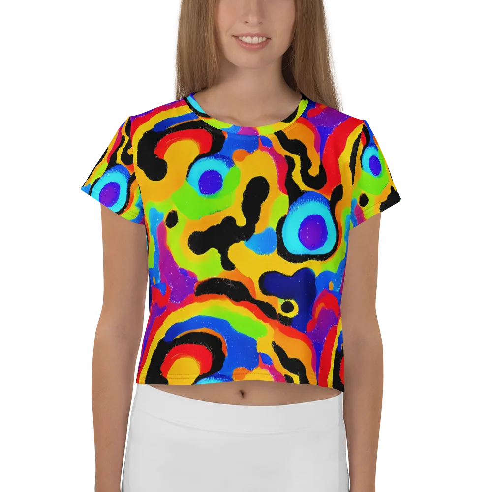 Acid Atelier on Crop Tee — Front