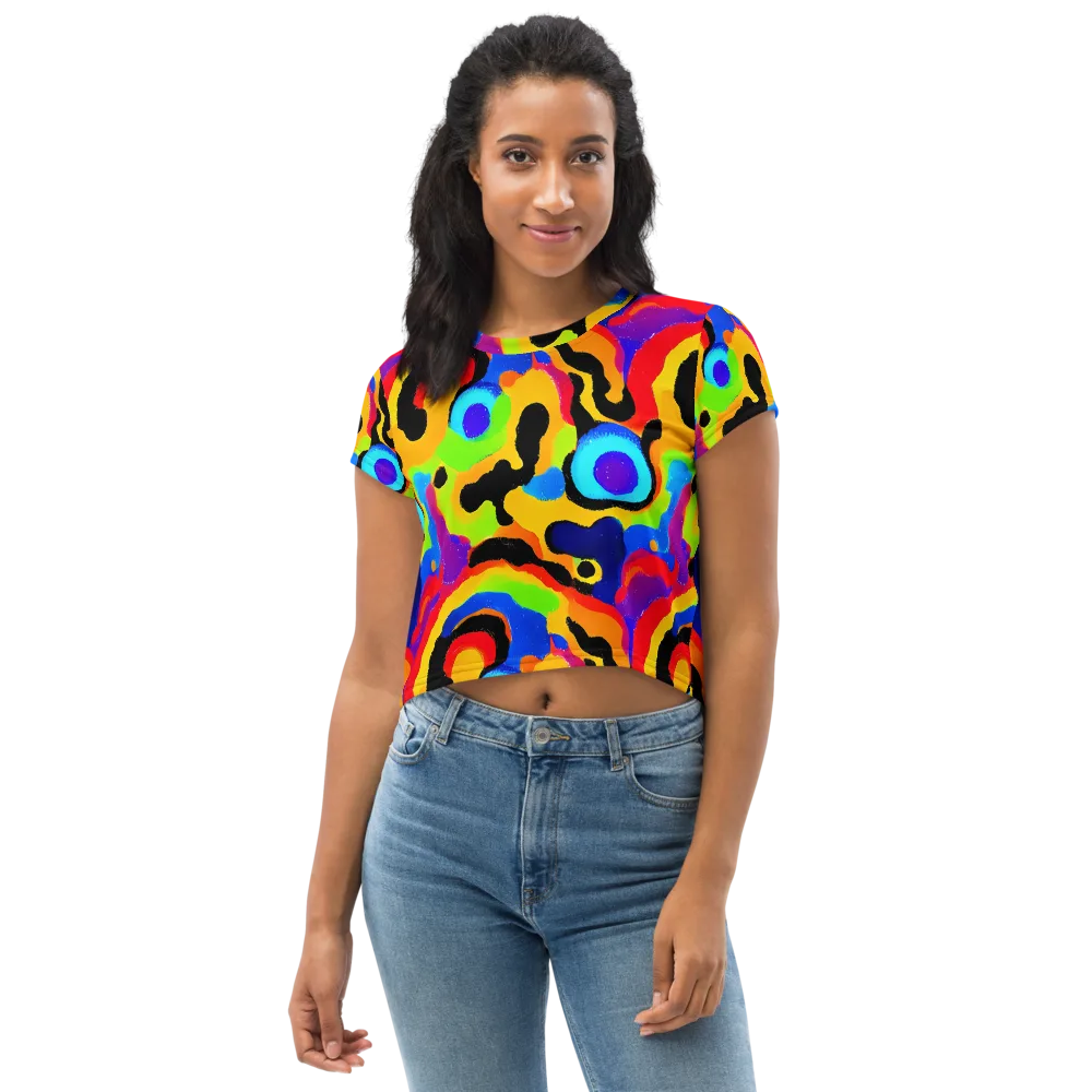 Acid Atelier on Crop Tee — Front
