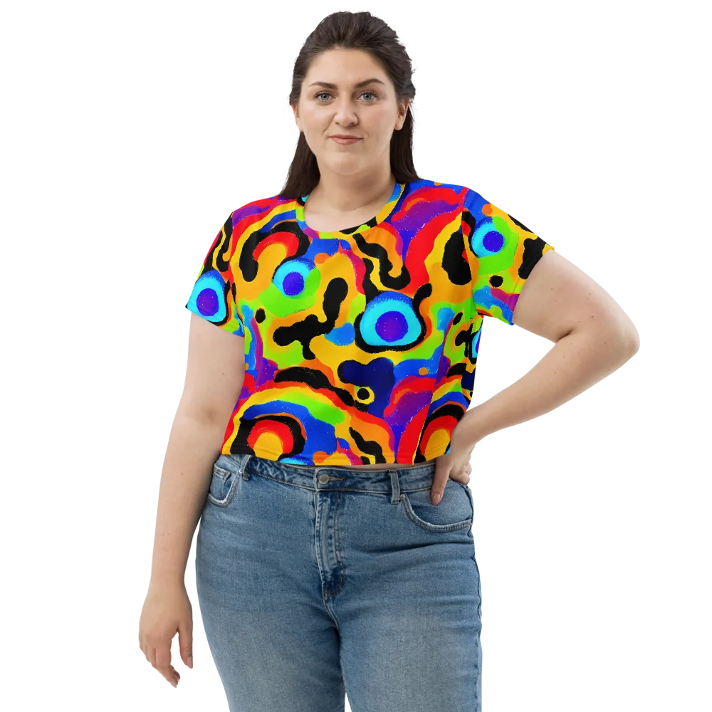 Acid Atelier on Crop Tee — Front