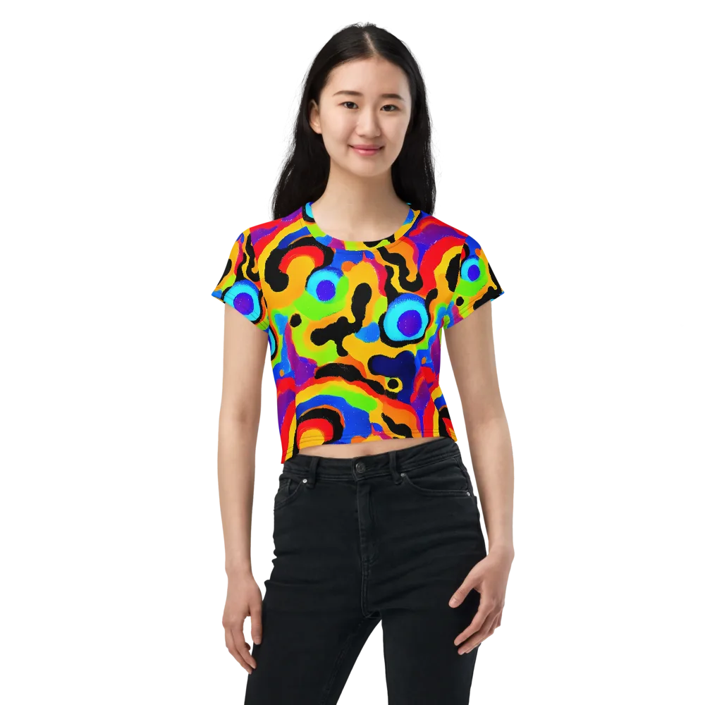 Acid Atelier on Crop Tee — Front