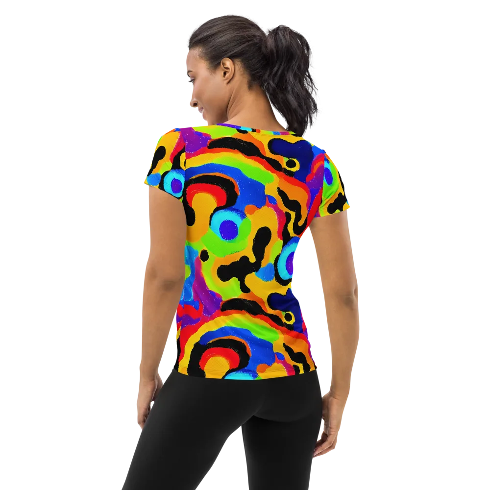 Acid Atelier on Women's Athletic T-Shirt — Back