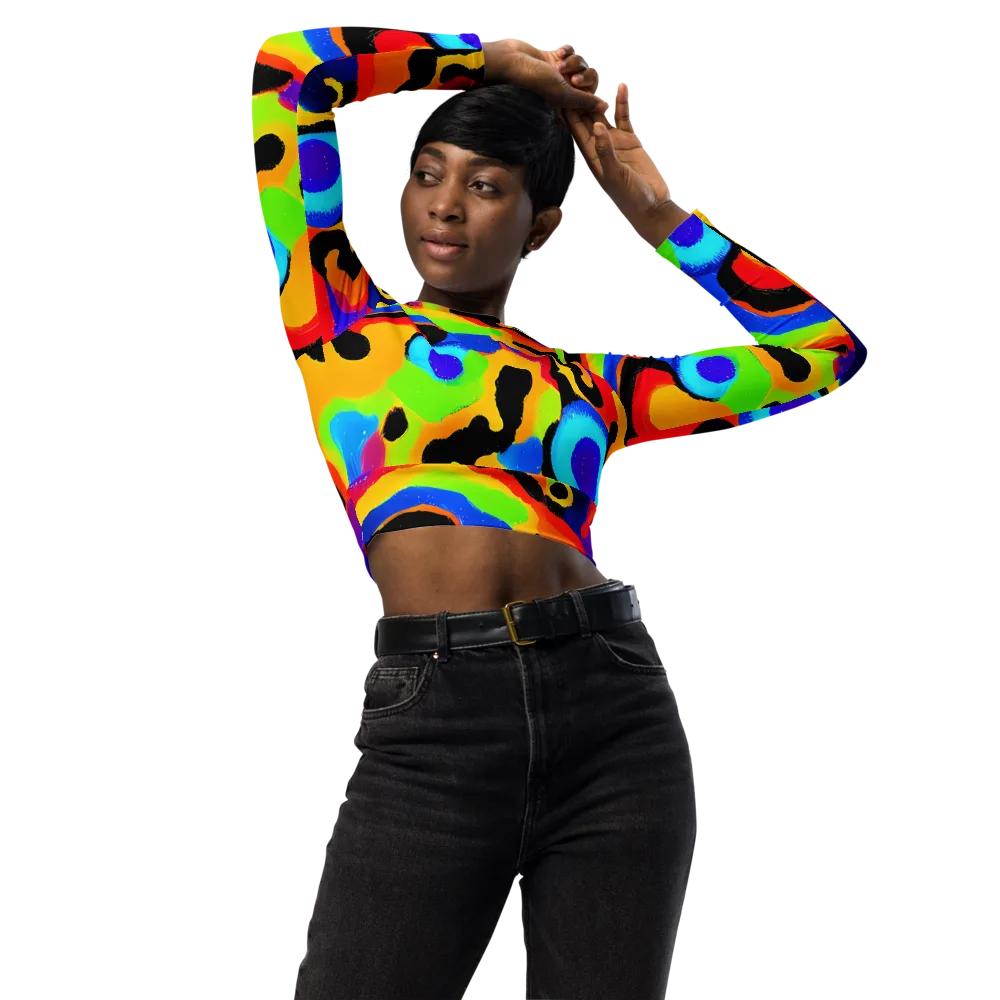 Acid Atelier on Long Sleeve Crop Top — Front