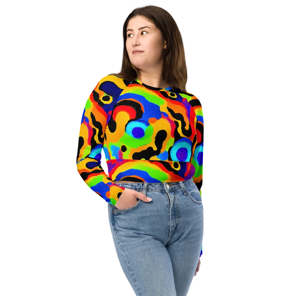 Acid Atelier on Long Sleeve Crop Top — Front