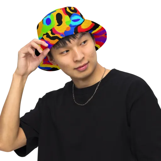 Acid Atelier on a Reversible Bucket Hat