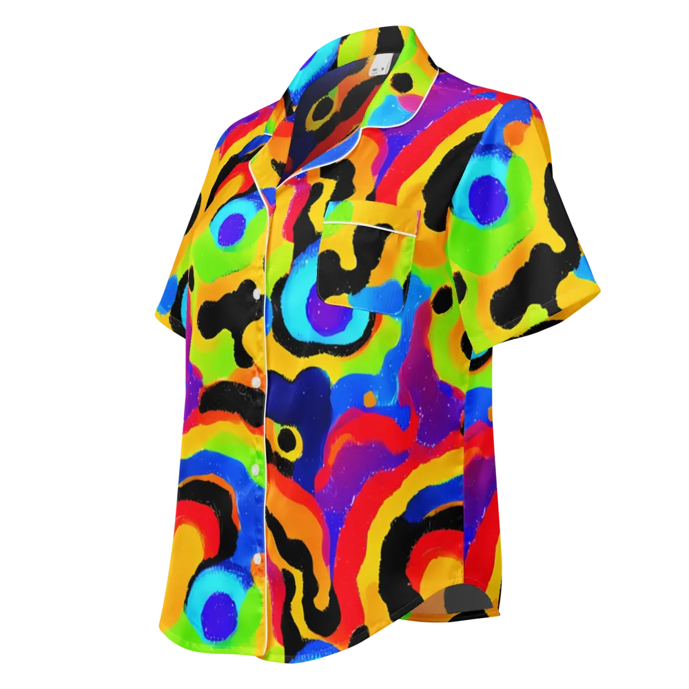 Acid Atelier on Women's Short Sleeve Pajama Top — Left Front