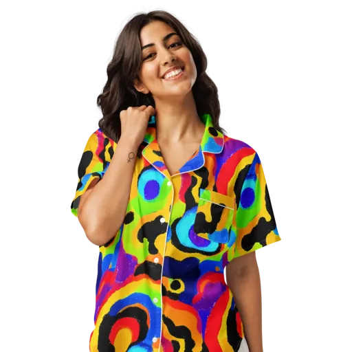 Acid Atelier on a Women's Short Sleeve Pajama Top