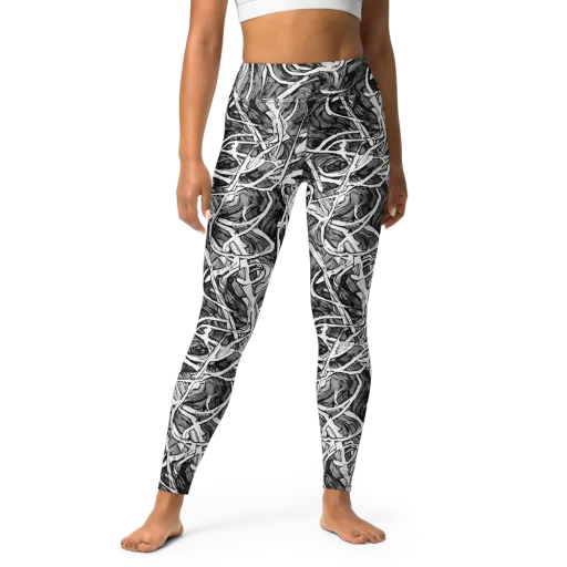 Inkstorm Flow on a Yoga Leggings