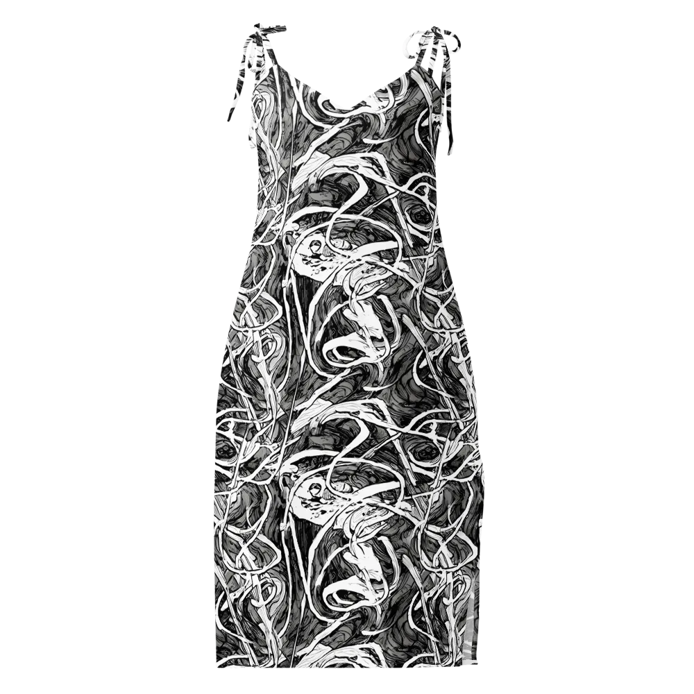 Inkstorm Flow on Slip Dress — Front