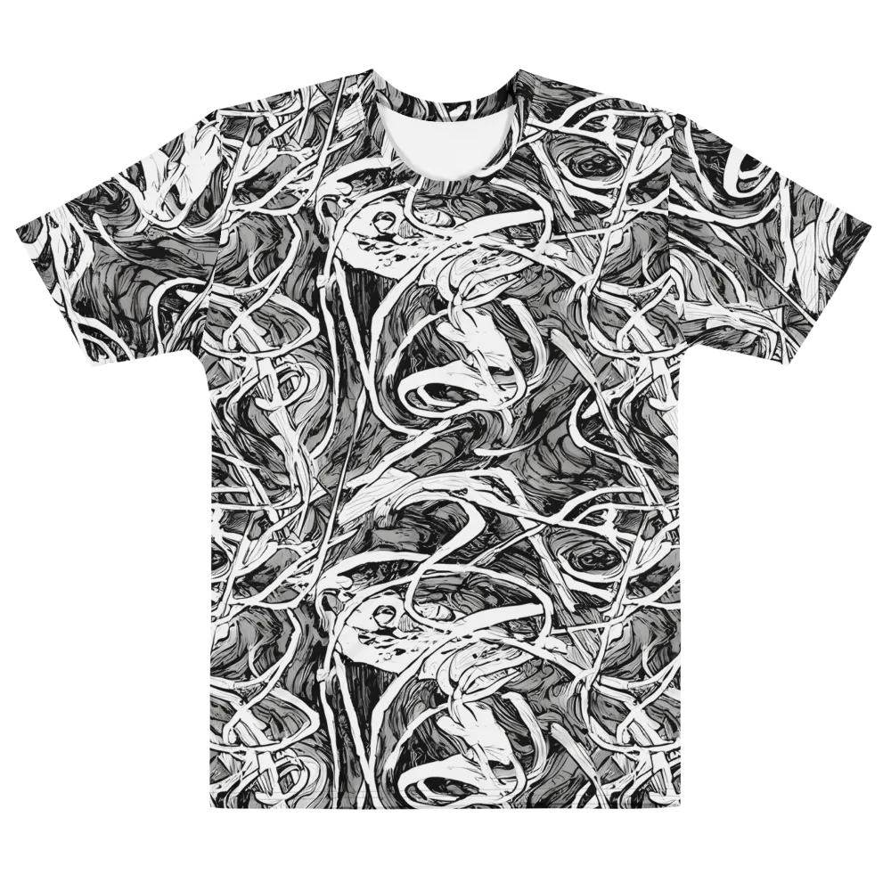 Inkstorm Flow on Men's Cotton Crew Neck T-Shirt — Front