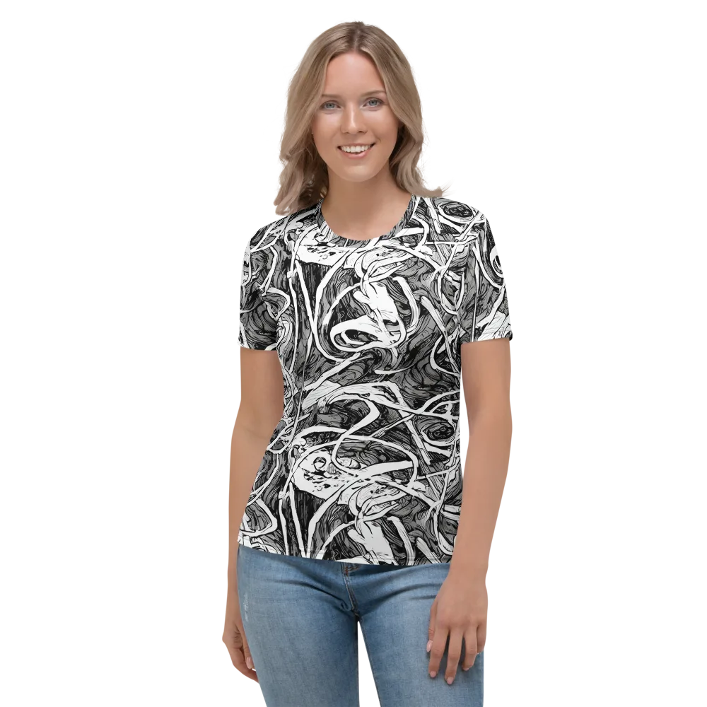 Inkstorm Flow on Women's Crew Neck T-Shirt — Front