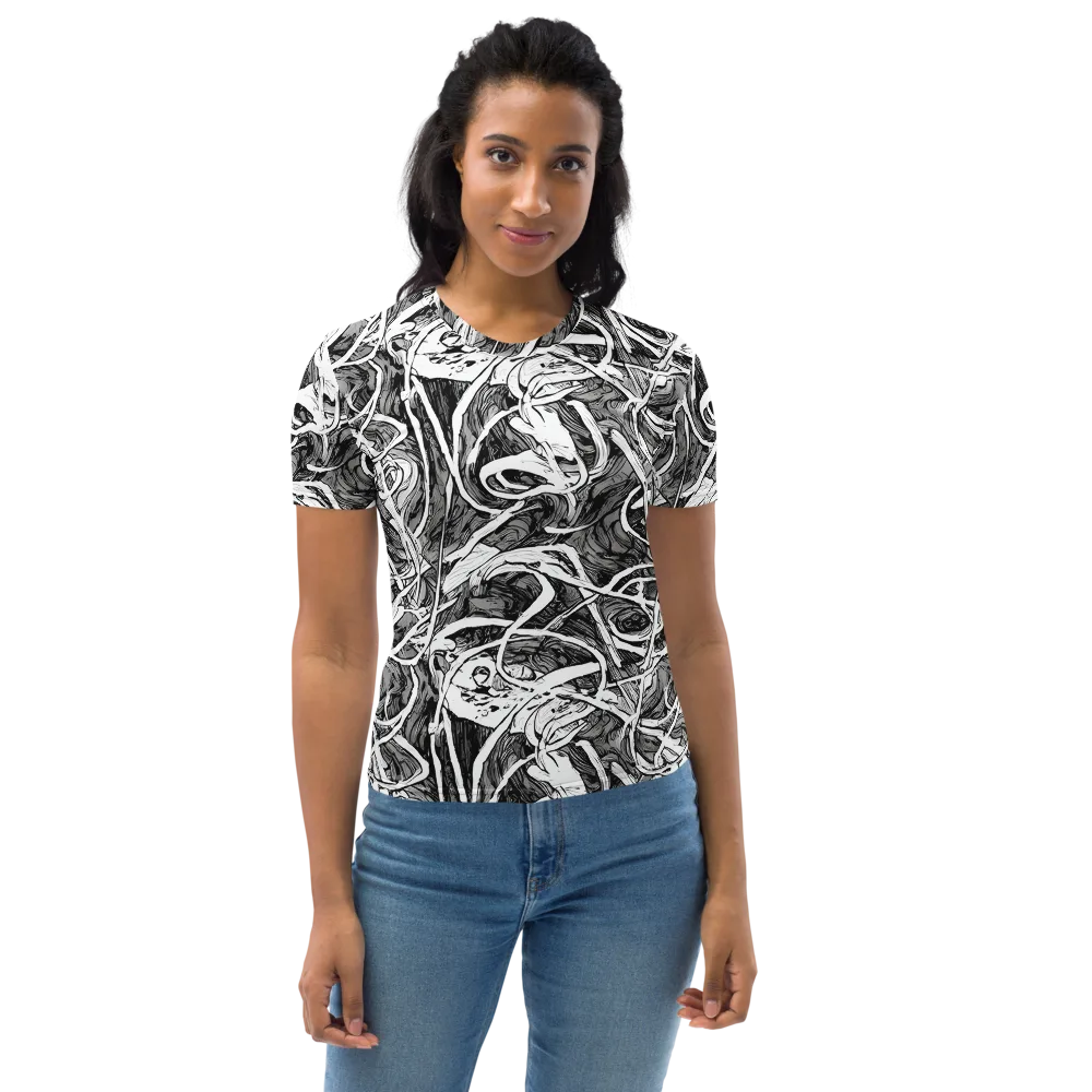 Inkstorm Flow on Women's Crew Neck T-Shirt — Front