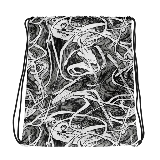 Inkstorm Flow on a Drawstring Bag