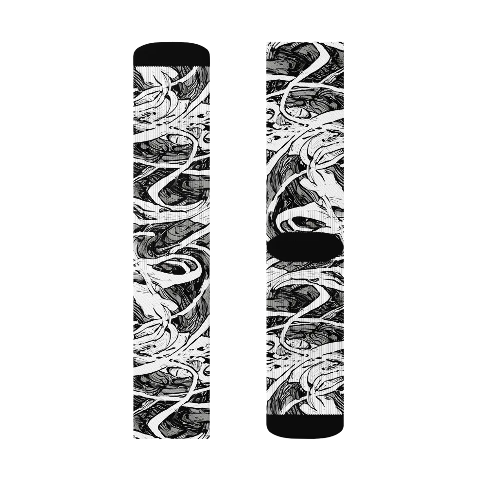 Inkstorm Flow on Socks — Left Sock