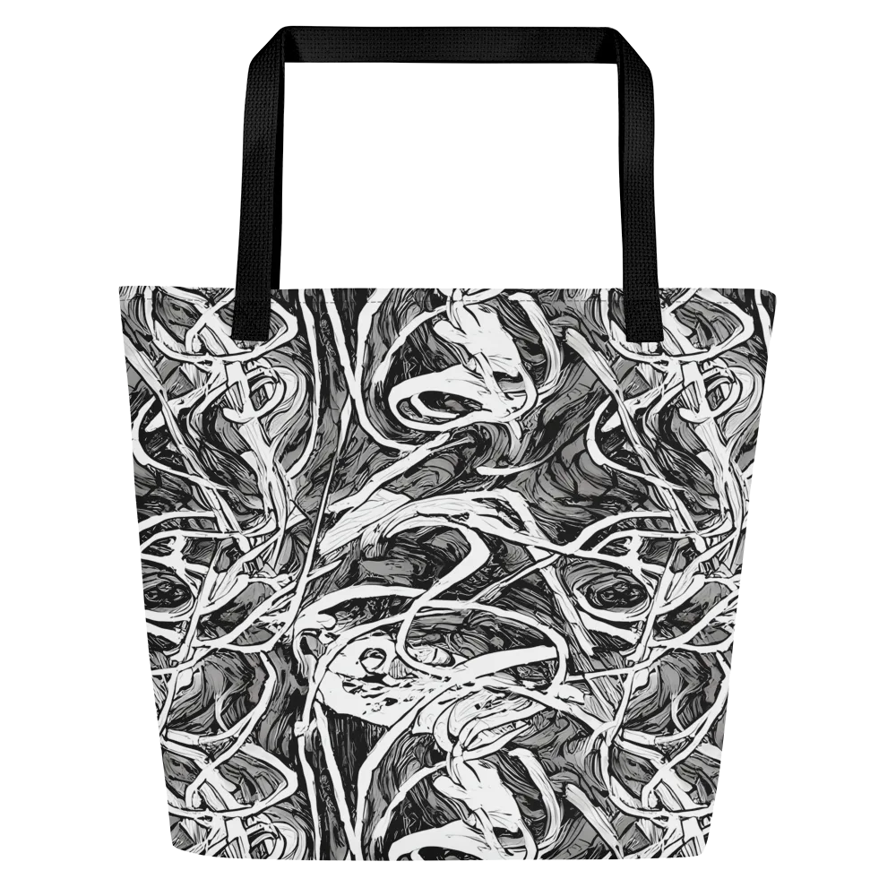 Inkstorm Flow on Large Tote Bag W/ Pocket — Front