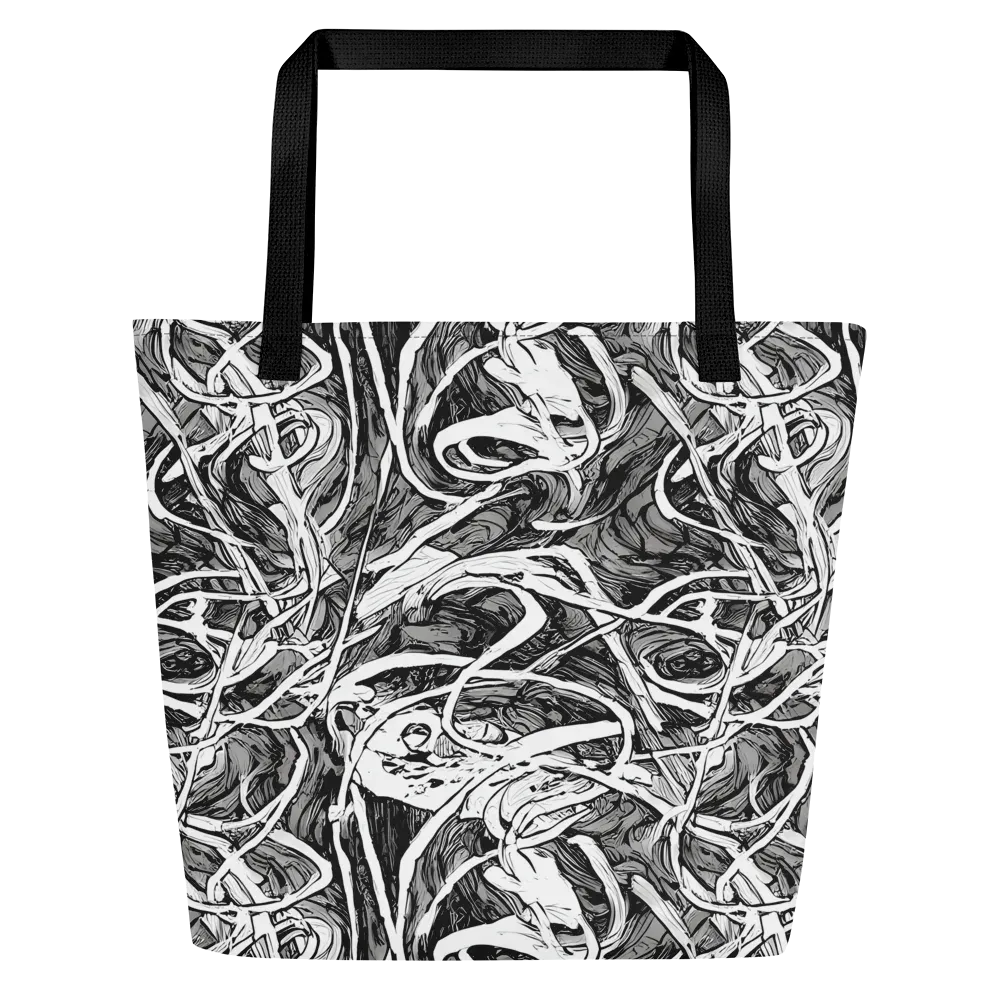 Inkstorm Flow on Large Tote Bag W/ Pocket — Front