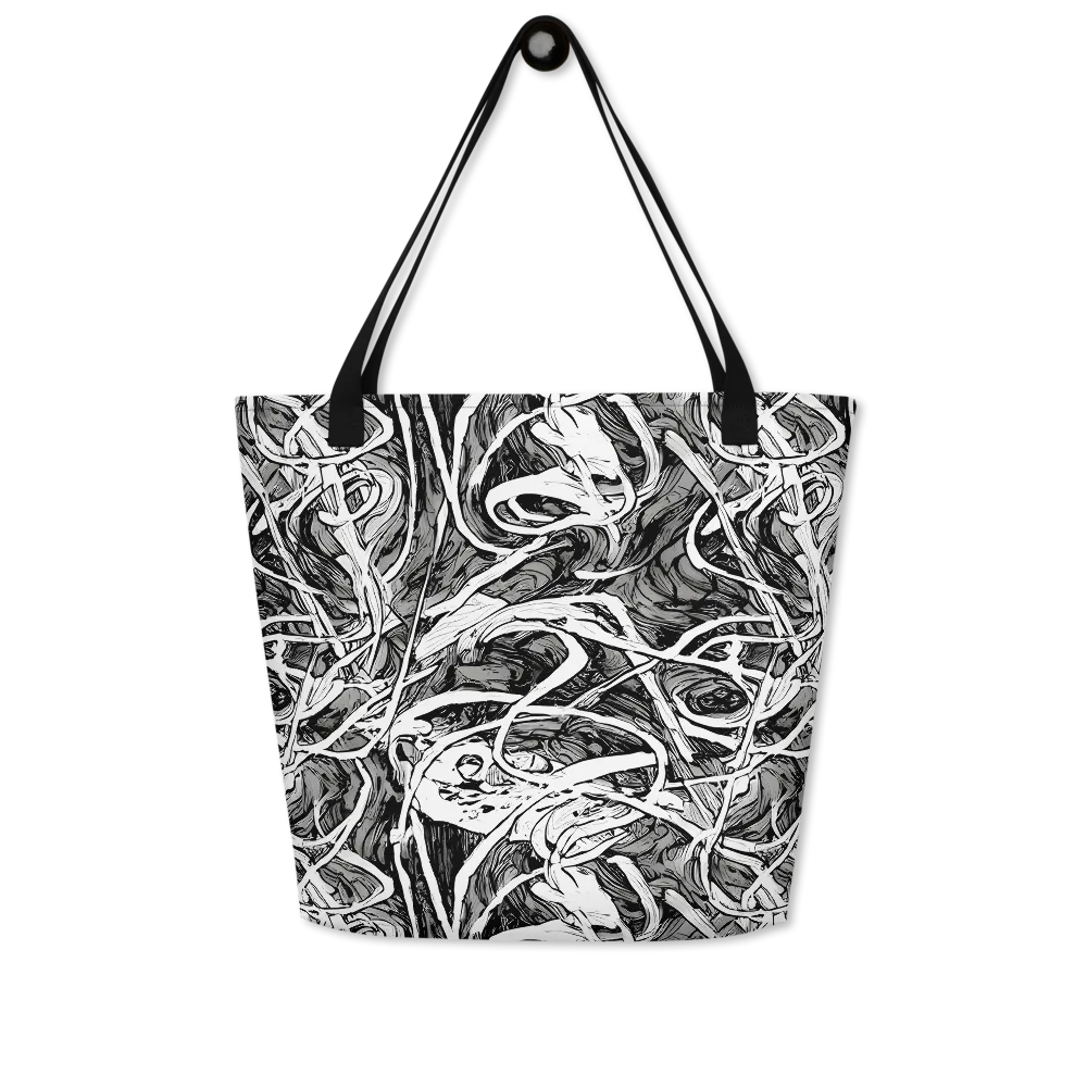 Inkstorm Flow on Large Tote Bag W/ Pocket — Front