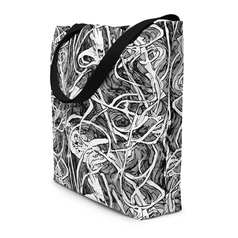 Inkstorm Flow on Large Tote Bag W/ Pocket — Front