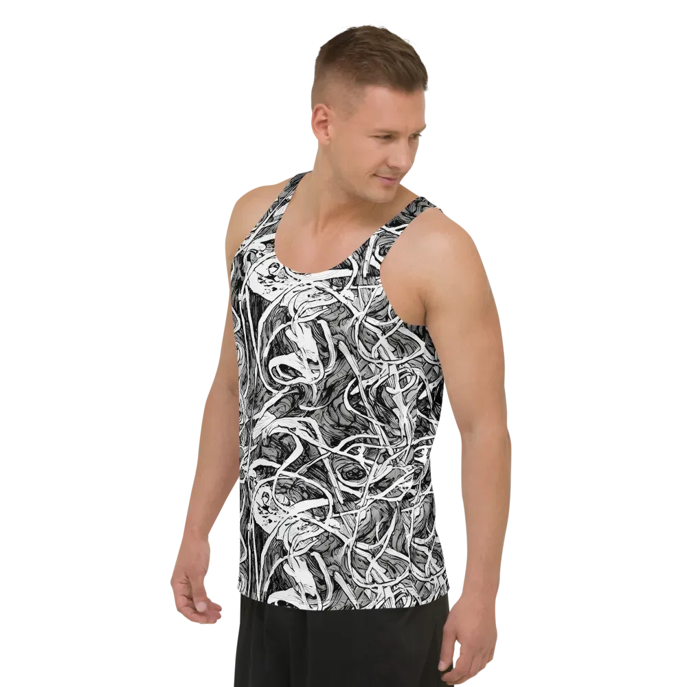 Inkstorm Flow on Men's Tank Top — Left Front