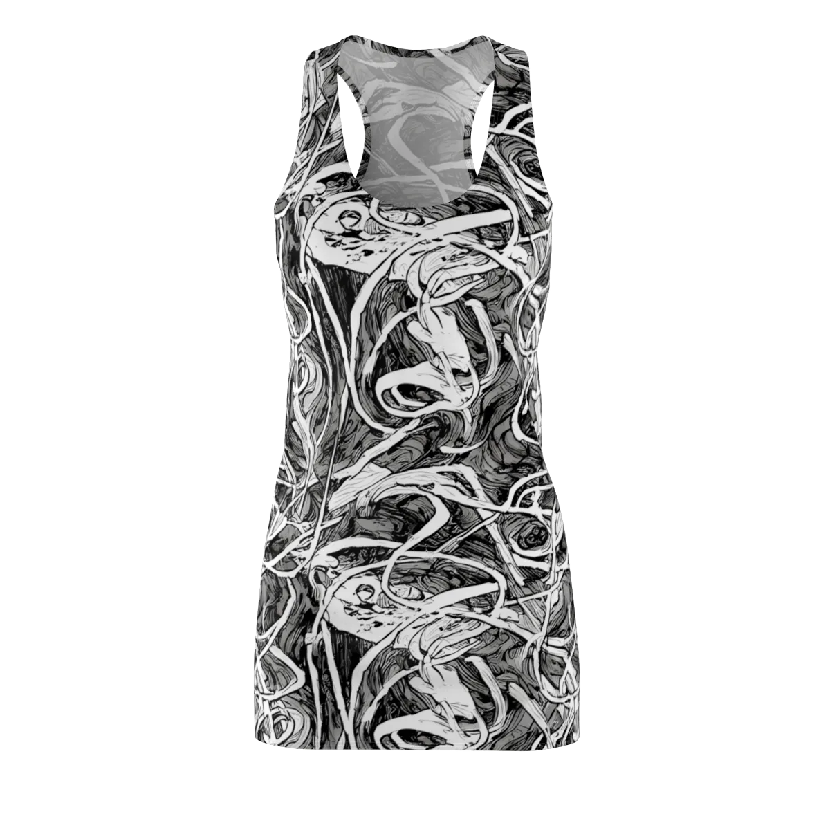 Inkstorm Flow on Racerback Dress — Front