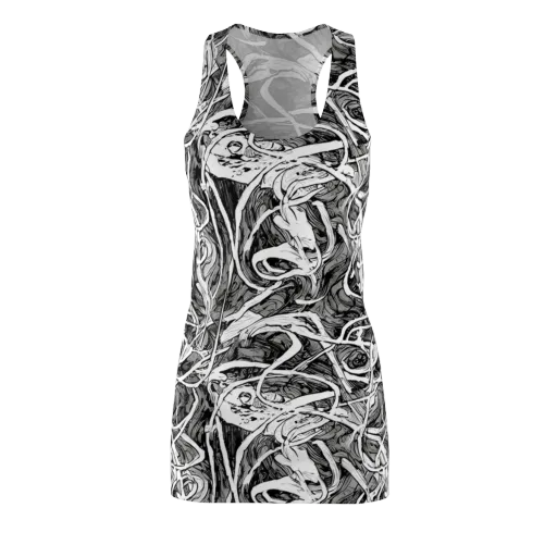 Inkstorm Flow on a Racerback Dress