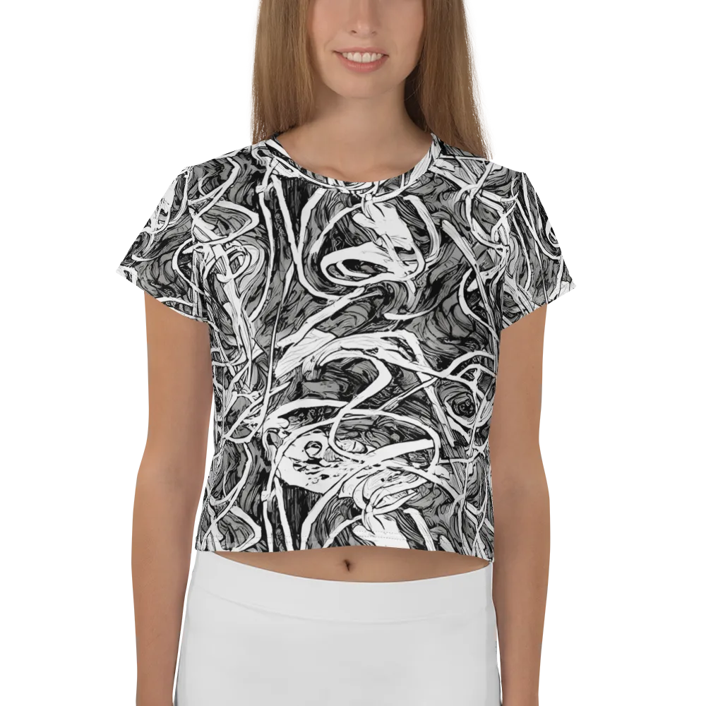Inkstorm Flow on Crop Tee — Front