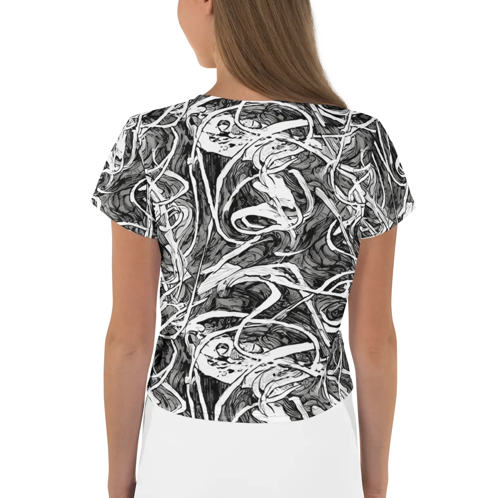 Inkstorm Flow on Crop Tee — Back