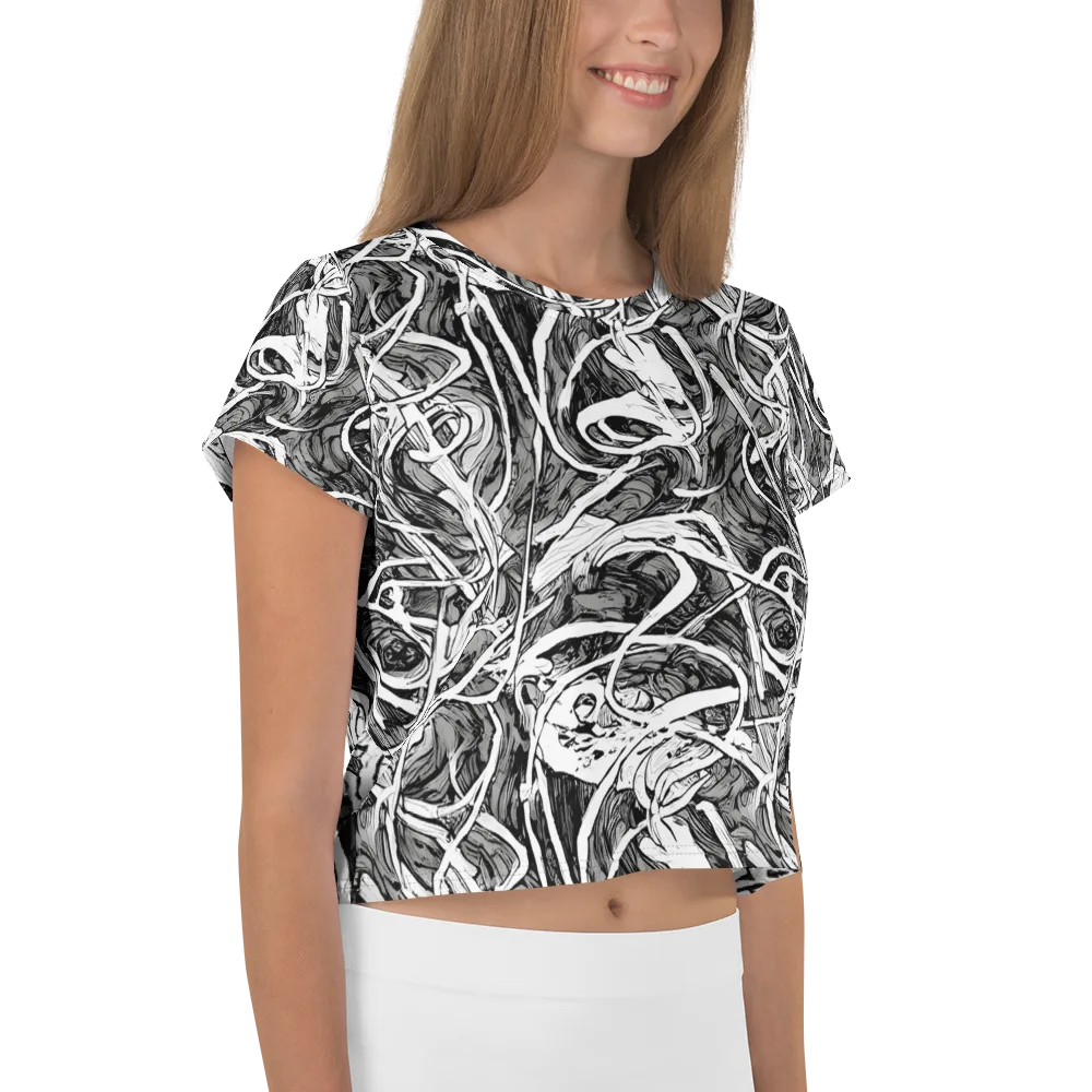 Inkstorm Flow on Crop Tee — Right